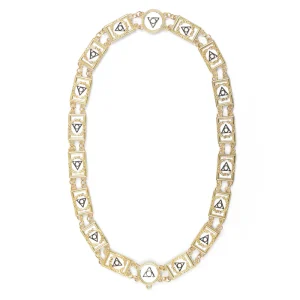 Home 96 LOCOP PHA Chain Collar - Gold & White with Wreath