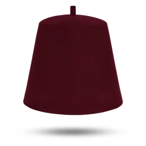 Masonic Plain Fez Hat - Maroon Wool with Various Tassel Colors