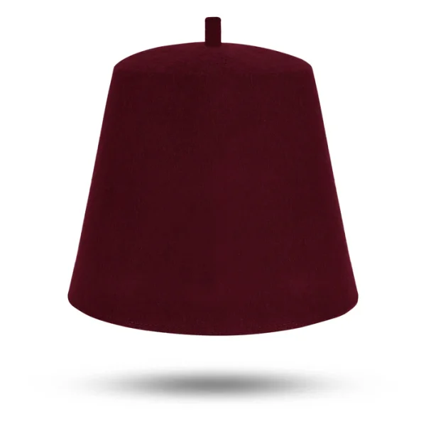 Masonic Plain Fez Hat - Maroon Wool with Various Tassel Colors Masonic Plain Fez Hat - Maroon Wool with Various Tassel Colors
