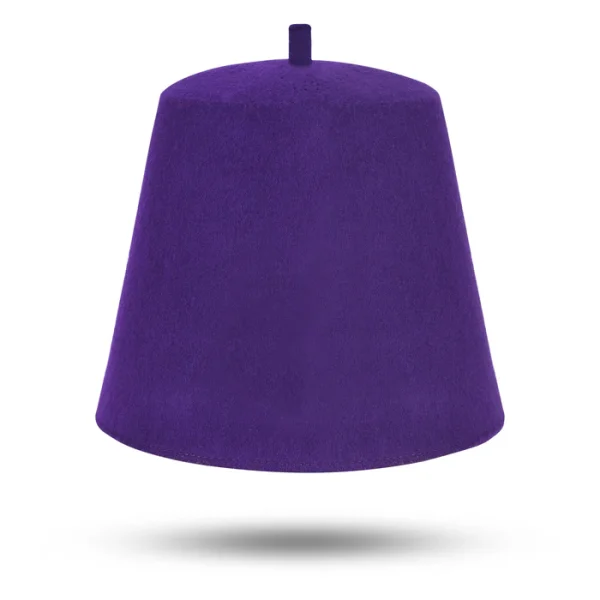 Masonic Plain Fez Hat - Purple Wool with Various Tassel Colors