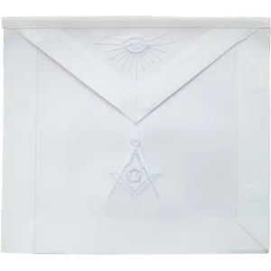 Master Mason Blue Lodge Apron - All White