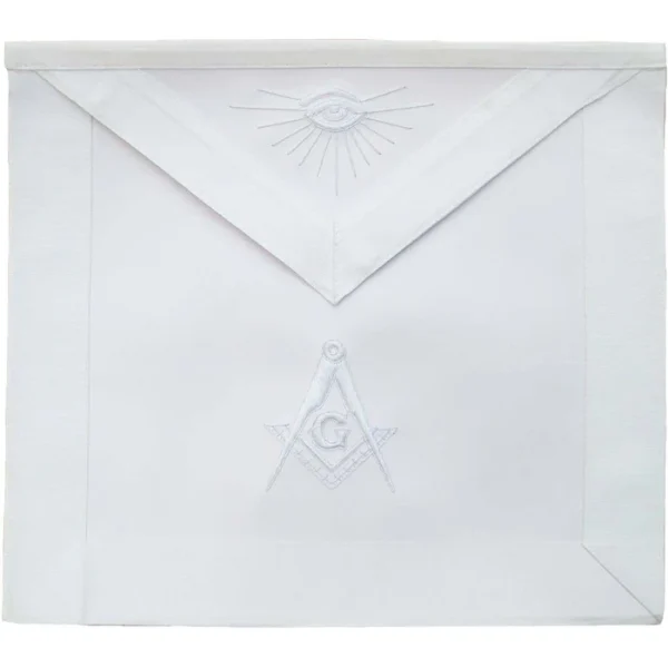 Master Mason Blue Lodge Apron - All White Master Mason Blue Lodge Apron - All White