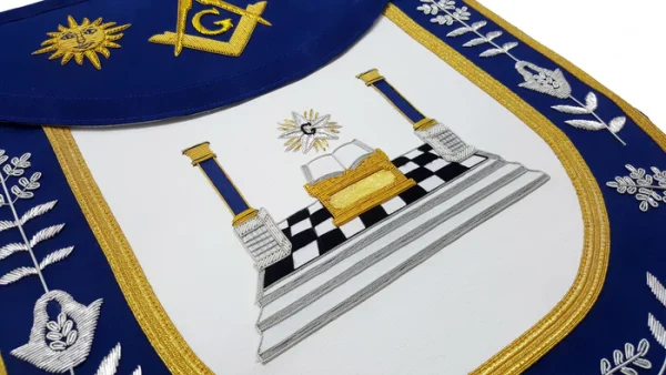 Master Mason Blue Lodge Apron - Altar, Sun, Moon & Pillars 1 Master Mason Blue Lodge Apron - Altar, Sun, Moon & Pillars