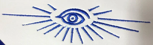 Blue Satin Master Mason Apron Square Compass & G