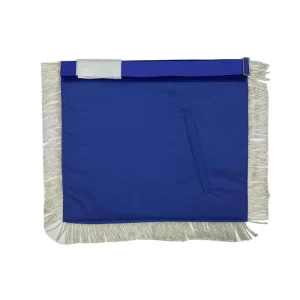 Master Mason Blue Lodge Apron - Blue Velvet with Silver Fringe Hand Embroidered 7 Master Mason Blue Lodge Apron - Blue Velvet with Silver Fringe Hand Embroidered