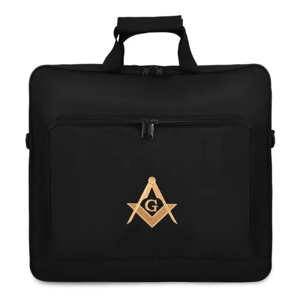 Master Mason Blue Lodge Apron Case - Black Cordura Fabric with Gold Emblem Master Mason Blue Lodge Apron Case - Black Cordura Fabric with Gold Emblem
