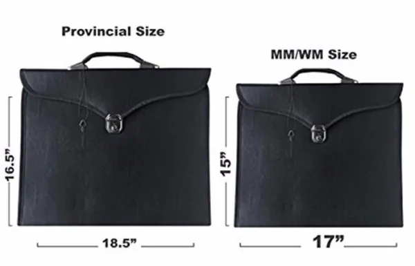 Master Mason Blue Lodge Apron Case - Black Imitation Leather MM, WM, Provincial 5 Master Mason Blue Lodge Apron Case - Black Imitation Leather MM, WM, Provincial