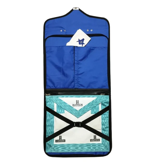 Master Mason Blue Lodge Apron Case - Blue Leather MM, WM, Provincial 1 Master Mason Blue Lodge Apron Case - Blue Leather MM, WM, Provincial