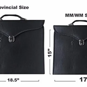 MASTER MASON BLUE LODGE APRON CASE - LEATHER SQUARE & COMPASS G MM/WM - Image 13