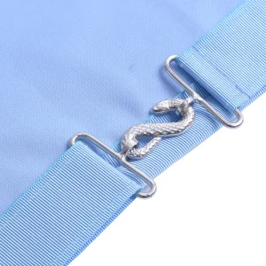 Master Mason Blue Lodge Apron - Light Blue & White with Machine Embroidery 11 Master Mason Blue Lodge Apron - Light Blue & White with Machine Embroidery