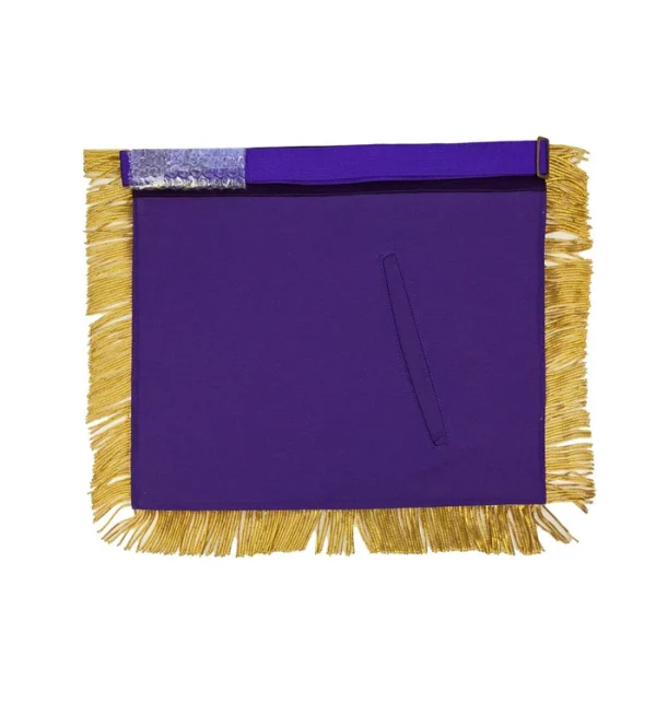 Master Mason Blue Lodge Apron - Purple Velvet with Gold Fringe Hand Embroidered 2 Master Mason Blue Lodge Apron - Purple Velvet with Gold Fringe Hand Embroidered