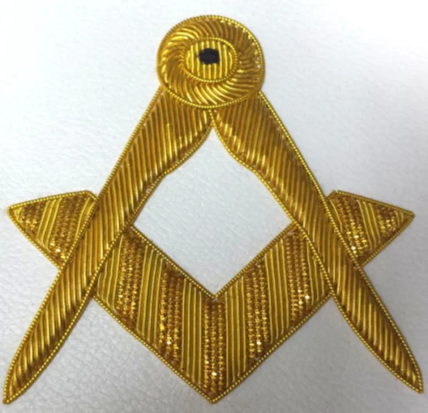 Master Mason Blue Lodge Apron - Red Velvet with Golden Bullion and Wire