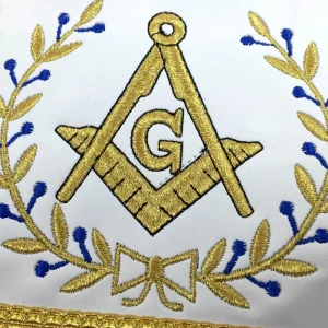 Master Mason Blue Lodge Apron - Royal Blue Machine Embroidery