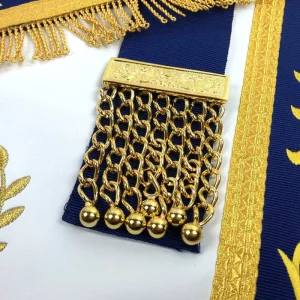 Master Mason Blue Lodge Apron - Royal Blue Machine Embroidery