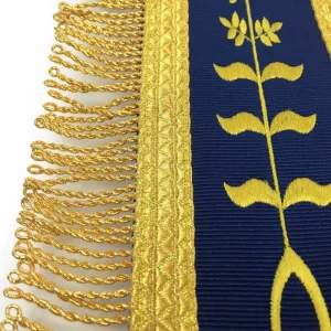 Master Mason Blue Lodge Apron - Royal Blue Machine Embroidery