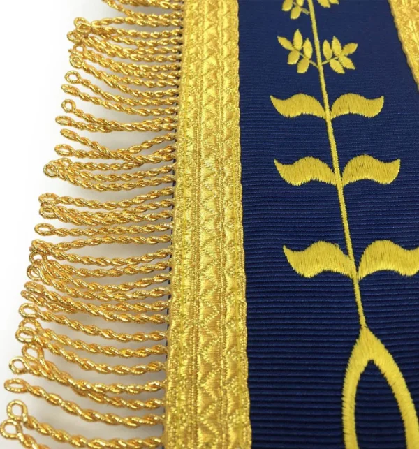 Master Mason Blue Lodge Apron - Royal Blue Machine Embroidery