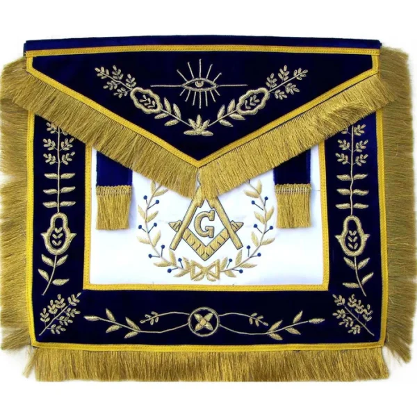 Master Mason Blue Lodge Apron - White & Navy Blue Master Mason Blue Lodge Apron - White & Navy Blue