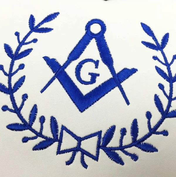 Master Mason Blue Lodge Apron – White & Navy Blue Various Materials 1 Master Mason Blue Lodge Apron