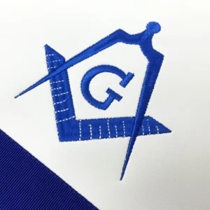 Master Mason Blue Lodge Apron - White & Royal Blue 6 Master Mason Blue Lodge Apron - White & Royal Blue
