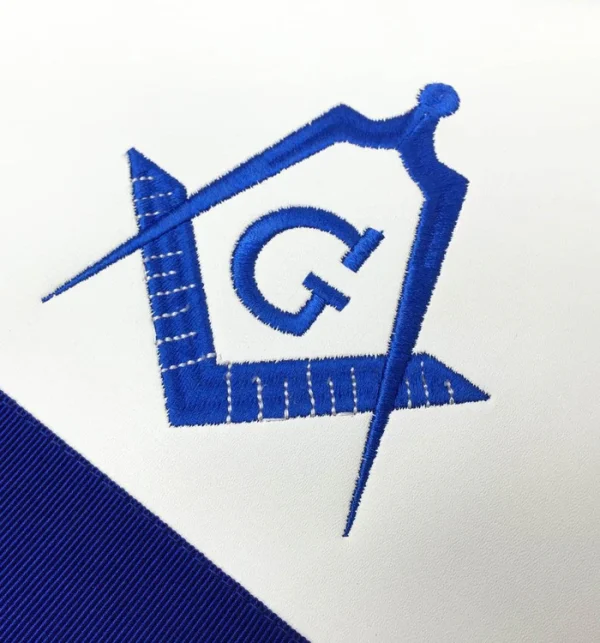 Master Mason Blue Lodge Apron - White & Royal Blue 2 Master Mason Blue Lodge Apron - White & Royal Blue
