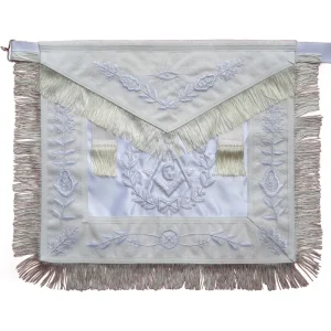 Home 77 Master Mason Blue Lodge Apron - White Satin