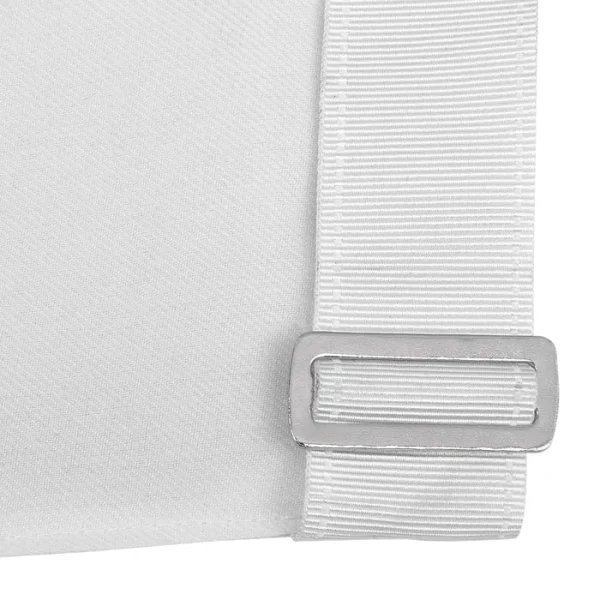 Master Mason Blue Lodge Apron - White Velvet Hand Threaded Silk