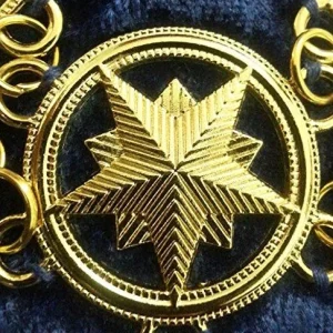 Master Mason Blue Lodge Chain Collar - Gold Plated Square & Compass G 6 Master Mason Blue Lodge Chain Collar - Gold Plated Square & Compass