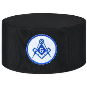 Home 78 Master Mason Blue Lodge Crown Cap - White & Blue Emblem
