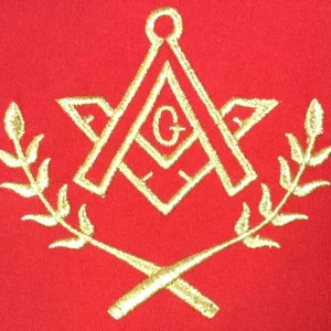 Master Mason Blue Lodge Regalia Set - Red & White with Fringe
