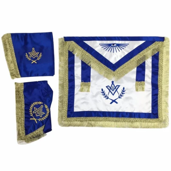 Master Mason Blue Lodge Regalia Set - Royal Blue & Gold Satin Master Mason Blue Lodge Regalia Set - Royal Blue & Gold Satin