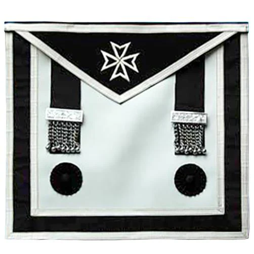 Master Mason Malta Regulation Apron - White Maltese Cross Master Mason Malta Regulation Apron - White Maltese Cross