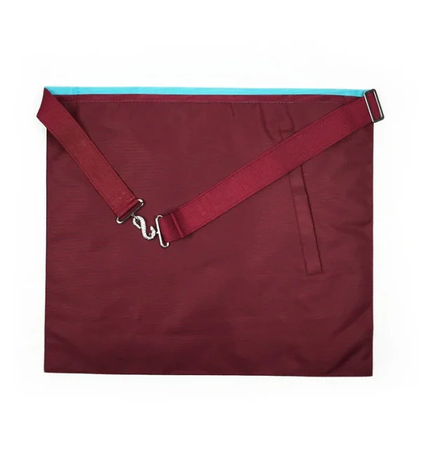 Master Mason Mark English Regulation Apron - Sky Blue & Maroon