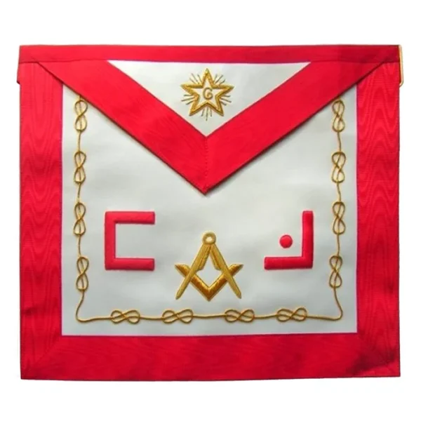 Master Mason Scottish Rite Apron - Red with Square & Compass Master Mason Scottish Rite Apron - Red with Square & Compass