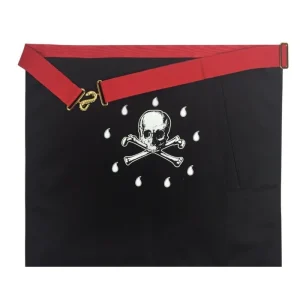 Master Mason Scottish Rite Apron – Turquoise Moire with Rosettes 7 Master Mason Scottish Rite Apron - Turquoise Moire with Rosettes