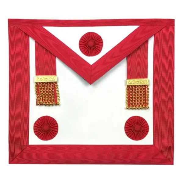 Master Mason Scottish Rite Apron - Turquoise Moire with Rosettes Master Mason Scottish Rite Apron - Turquoise Moire with Rosettes