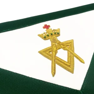 Home 84 Member Allied Masonic Degrees Apron - Green Velvet