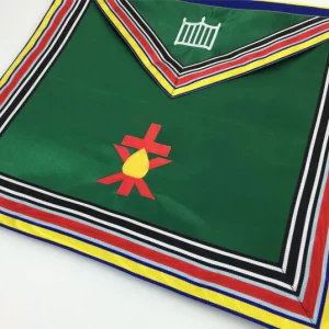 Member Allied Masonic Degrees English Regulation Apron - Green & Multi Colour