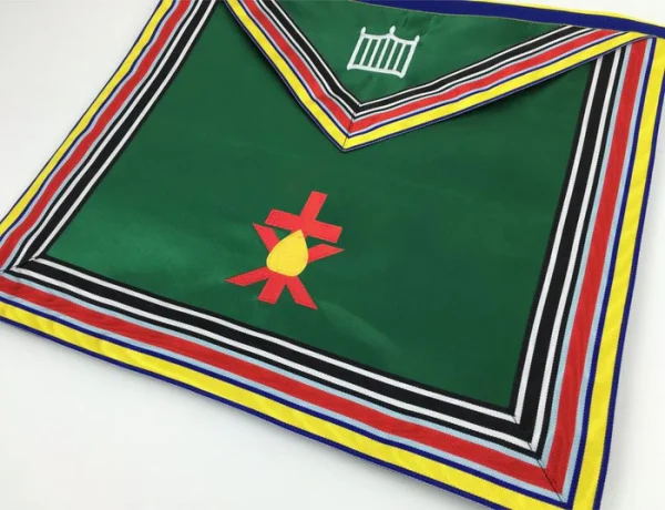 Member Allied Masonic Degrees English Regulation Apron - Green & Multi Colour