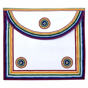 Member Royal Ark Mariner AMD Apron - Multi Colour with Three Rosettes