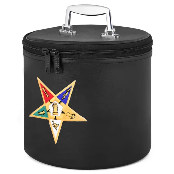OES Fez Case - Black Imitation Leather with OES Emblem 1 OES Fez Case - Black Imitation Leather with OES Emblem