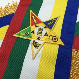 OES Sash - Five Color Moire Ribbon