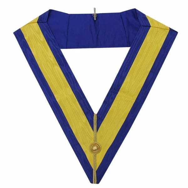 Officers Allied Masonic Degrees Officer Collar - Blue & Gold Moire Officers Allied Masonic Degrees Officer Collar - Blue & Gold Moire