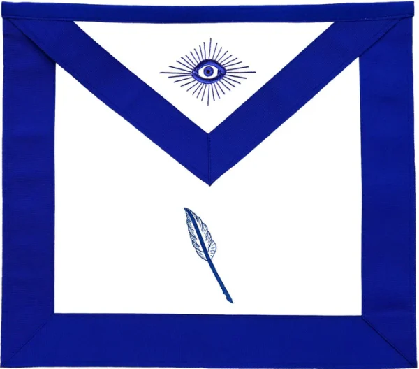 Officers Blue Lodge Apron Set - Blue Ribbon Machine Embroidery (Set of 19)