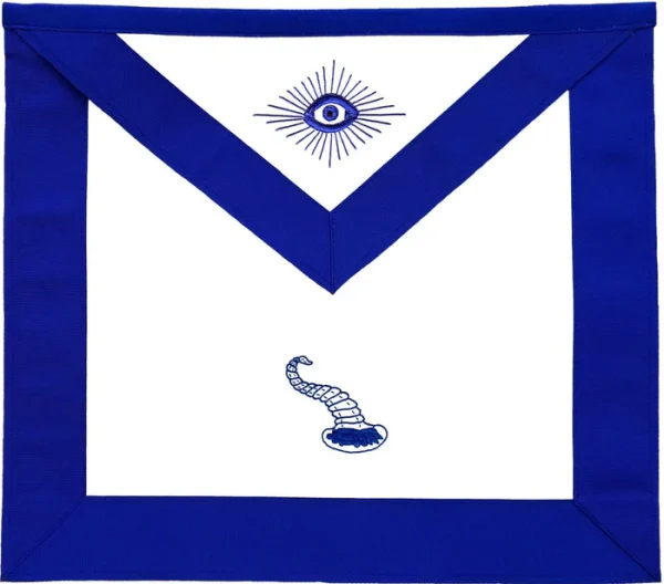 Officers Blue Lodge Apron Set - Blue Ribbon Machine Embroidery (Set of 19)
