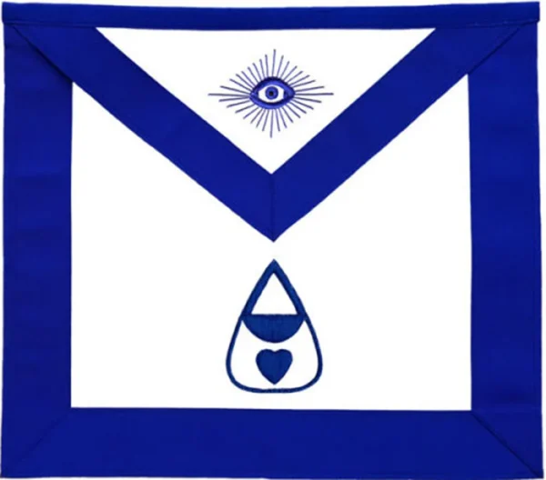 Officers Blue Lodge Apron Set - Blue Ribbon Machine Embroidery (Set of 19)