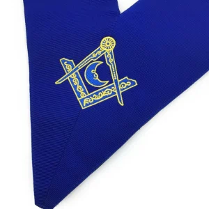 OFFICERS BLUE LODGE OFFICER COLLAR SET - ROYAL BLUE MACHINE EMBROIDERY 10 Officers Blue Lodge Officer Collar Set - Royal Blue Machine Embroidery