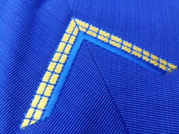 OFFICERS BLUE LODGE OFFICER COLLAR SET - ROYAL BLUE MACHINE EMBROIDERY 7 Officers Blue Lodge Officer Collar Set - Royal Blue Machine Embroidery