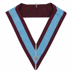 Home 92 Officers Mark English Regulation Officer Collar - Maroon Moire