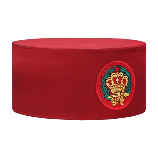 Order of the Amaranth Crown Cap - Red Silk 1 Order of the Amaranth Crown Cap - Red Silk
