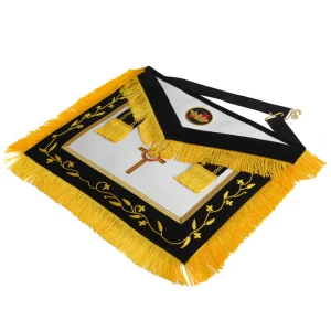 Past Commander Knights Templar Commandery Apron - Black with Gold Fringe 9 Past Commander Knights Templar Commandery Apron - Black with Gold Fringe